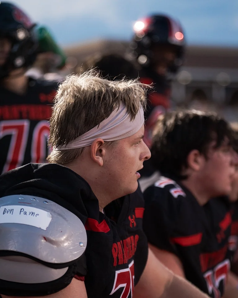 Ben Payne on the sideline during his varsity debut against Anna